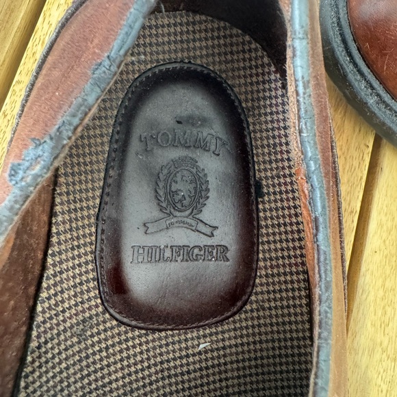 Tommy Hilfiger Brown Leather Oxford Derby Dress Shoes Men’s 10.5 M Lace Up - Picture 6 of 9